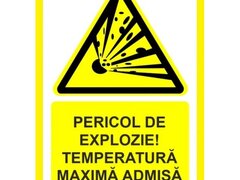 Placuta pericol de explozie temperatura maxima admisa